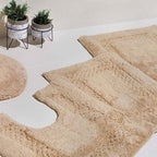 Πατάκι Μπάνιου με Λαιμό Tan Border Waffle